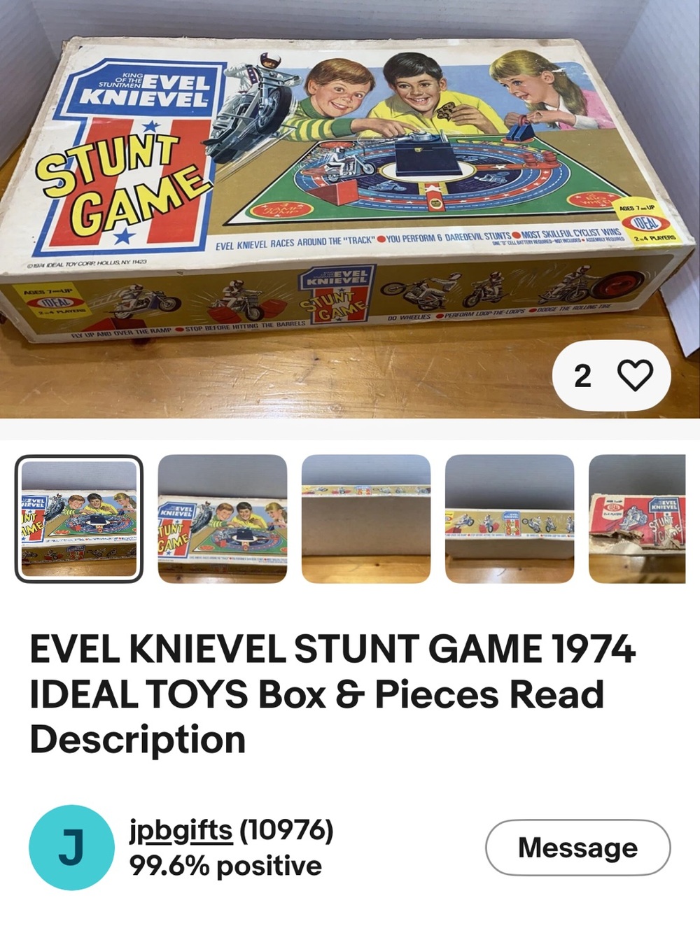 Stunt Game - Vintage Yellow Box